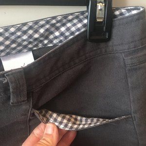 COLUMBIA Gray Checked Cuffed Pant Size 12
